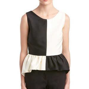 NWT Camille Beth sleeveless high-low peplum top